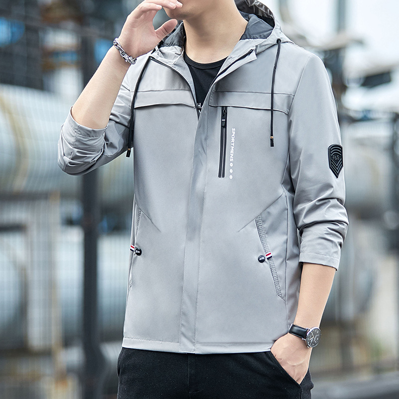 Men's Outerwear 2022 New Autumn and winter Korean style trendy hooded thick-fitting workwear men's wear fleece jacket, a trendy brand Specification image