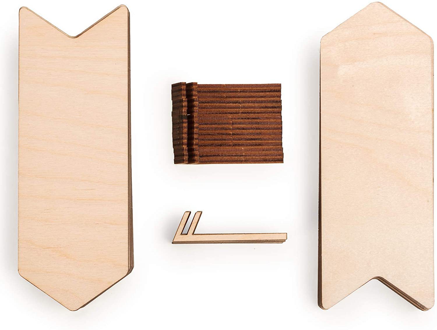 新款未抛光木质摆件 24件木质牌匾带支架 空白木块DIY木质标牌板详情图5