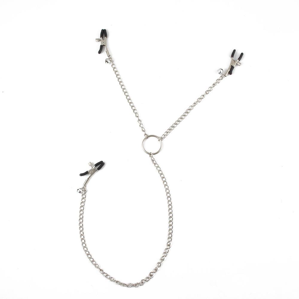 Adult products wholesale sex nipple clip three long chain metal nipple clip women's daily necessities vagina clip sex toy