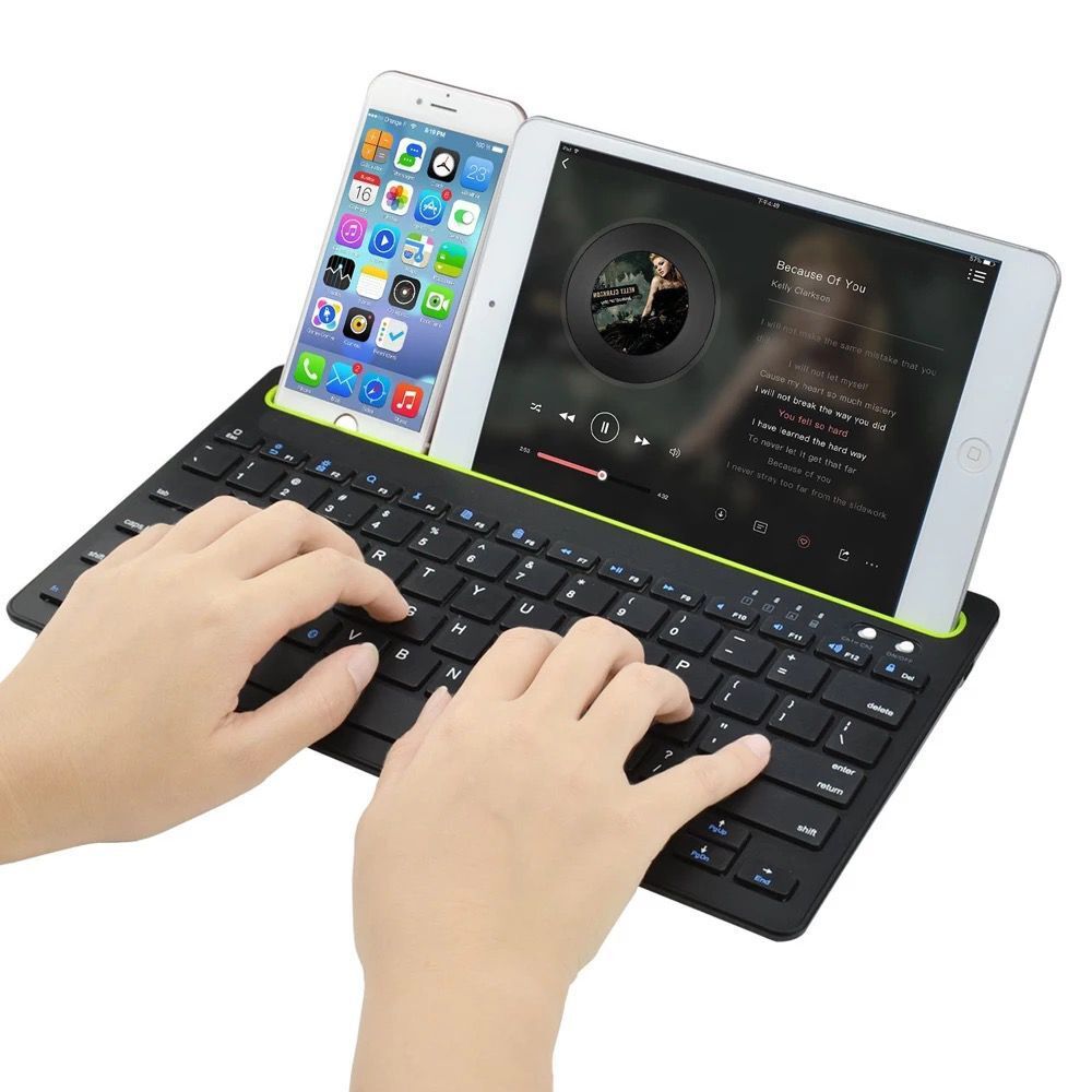 Mobile tablet universal Bluetooth keyboard 3 System keyboard with card slot Mobile tablet keyboard single Bluetooth Specification drawing