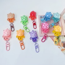 Hot resin glow-in-the-dark turtle keychain Colorful luminous turtle pendant bag hanging decoration girlfriends lovers gift