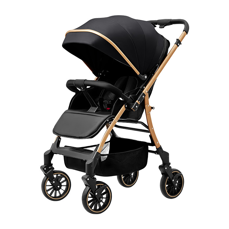 Baby stroller with four wheels, universal direction, lightweight, suitable for sitting, lying down, folding, high view, bidirectional Application Scenario