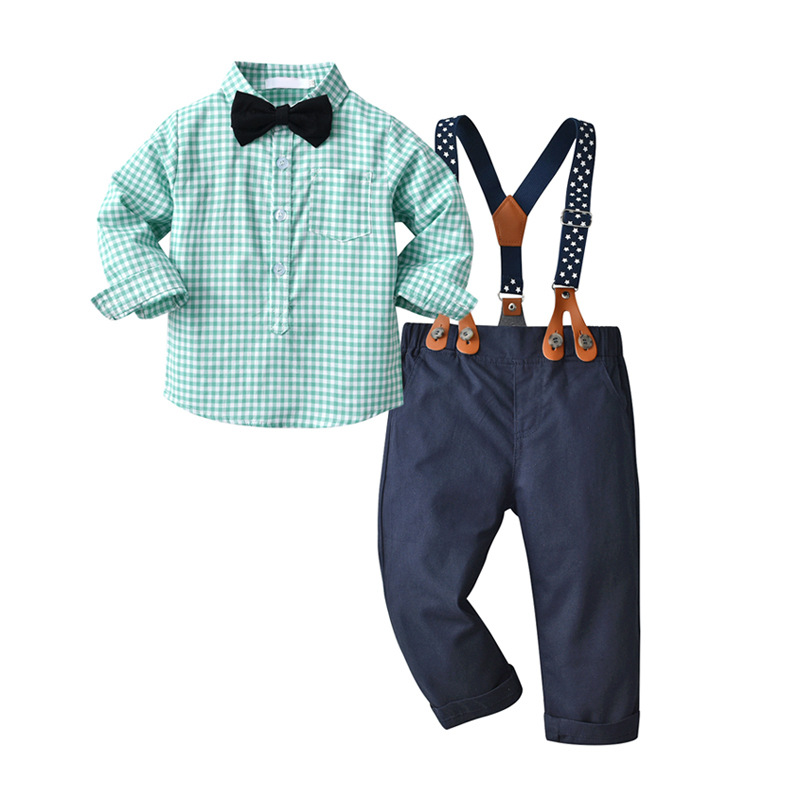 Wholesale children's clothing, one-piece consignment, Korean-style two-piece sets, summer and autumn boys' long-sleeved baby clothes Item Picture