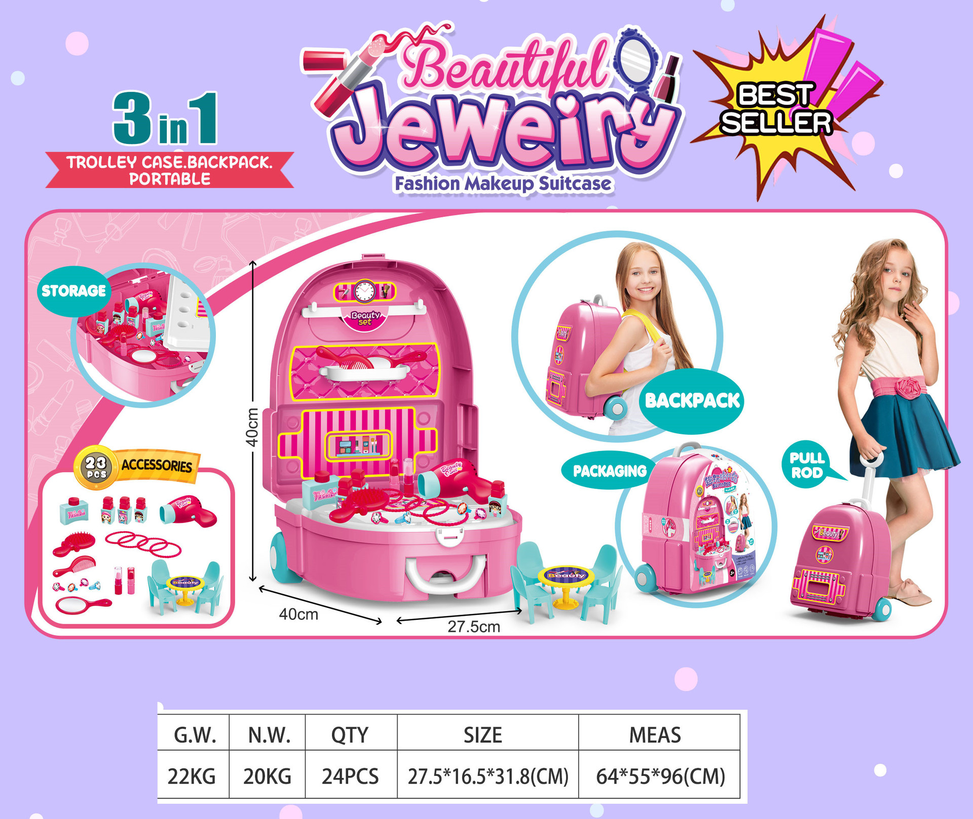 趣味儿童背包细节图