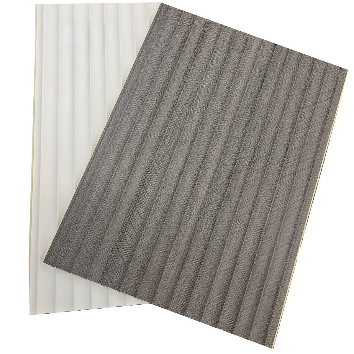 竹木纤维格栅板吊顶阳台背景墙凹凸仿木纹PVC生态木长城板空心板