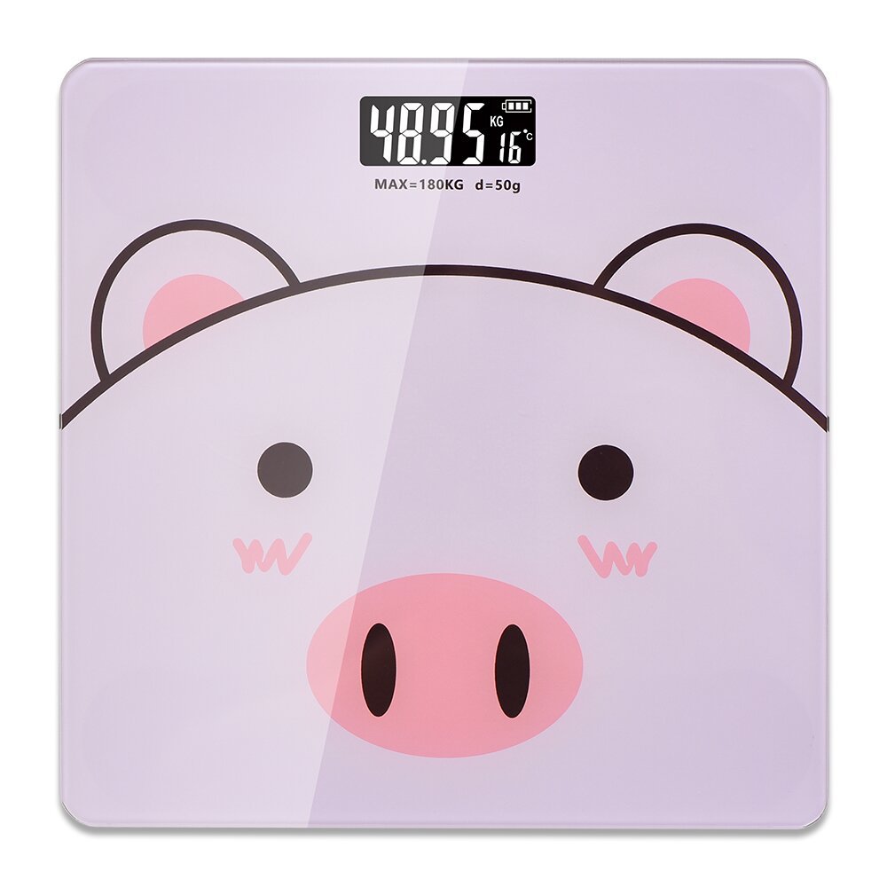 Foreign Trade Human Scale Cartoon Type Weighing Scale Female Dormitory Electronic Scale Tempered Glass Weighing Scale Manufacturers Supply Item Picture