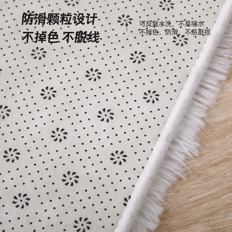 The manufacturer supplies three-piece sets of toilet floor MATS, silk and wool bathroom carpets, and custom-made toilet floor MATS in solid colors for bathrooms details Picture