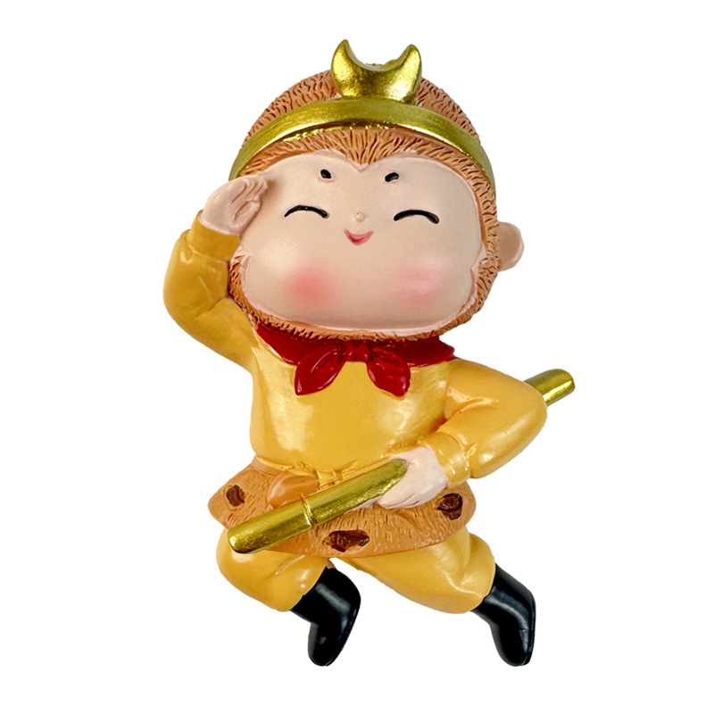 国潮定制齐天大圣树脂冰箱贴2024新款手办文创悟空洛阳西安周边旅游白底实物图