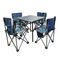 户外折叠桌椅/便携露营野餐/蛋卷桌/折叠套装桌椅白底实物图