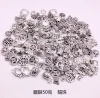 A 50g mixed bag of Tibetan silver bracelets, pendants, alloy jewelry accessories, diy flower trays, spacers, and drum beads Application Scenario