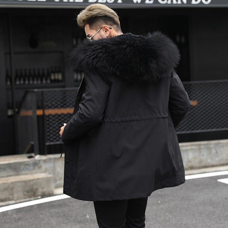 Patrick's 2023 new men's winter Dad men's coat with thickened and large-sized faux fur coat Application Scenario