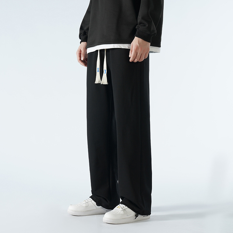 The length of the pants is optional/Spring and summer new style sweatpants, extended men's pants, tall pants, 110-120 youth sports pants details Picture