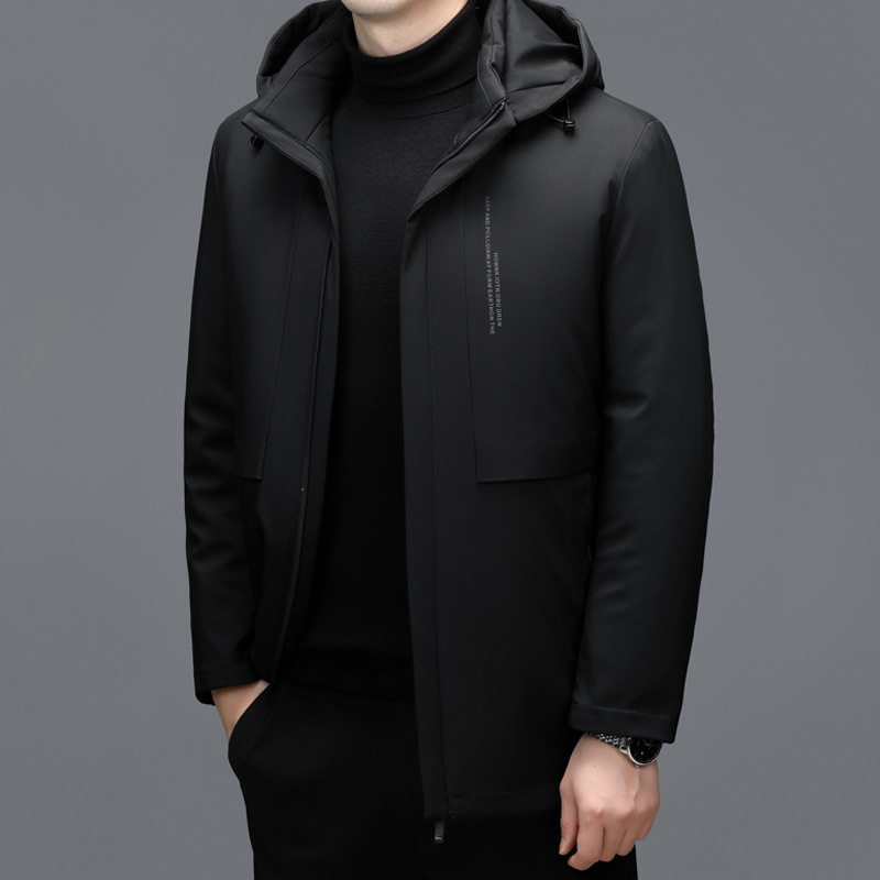 2024新款羽绒服男中老年加厚中长款活里活面爸爸冬装派克服外套潮