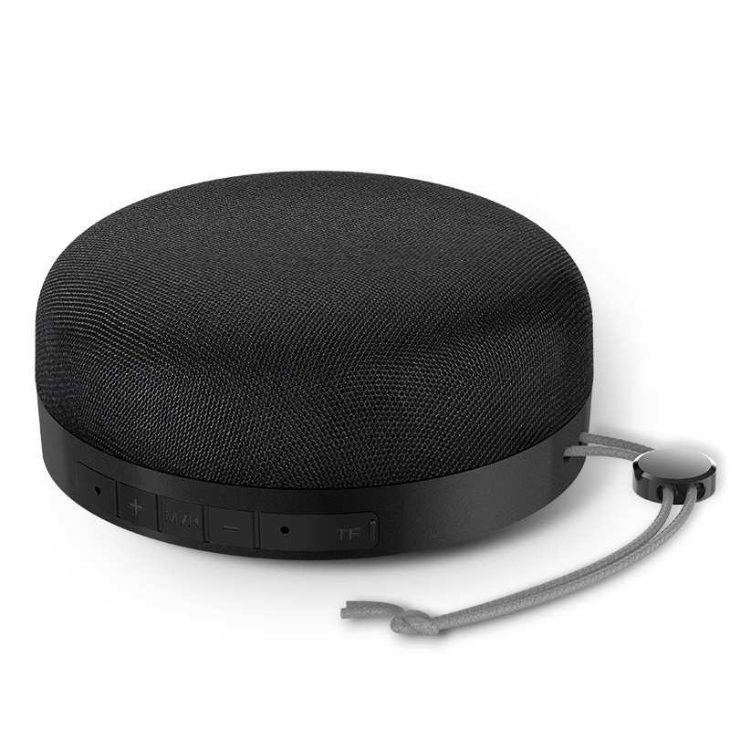 The new wireless Bluetooth speaker with a mini fabric subwoofer comes with a lanyards, TWS Bluetooth speaker and a small steel cannon Item Picture
