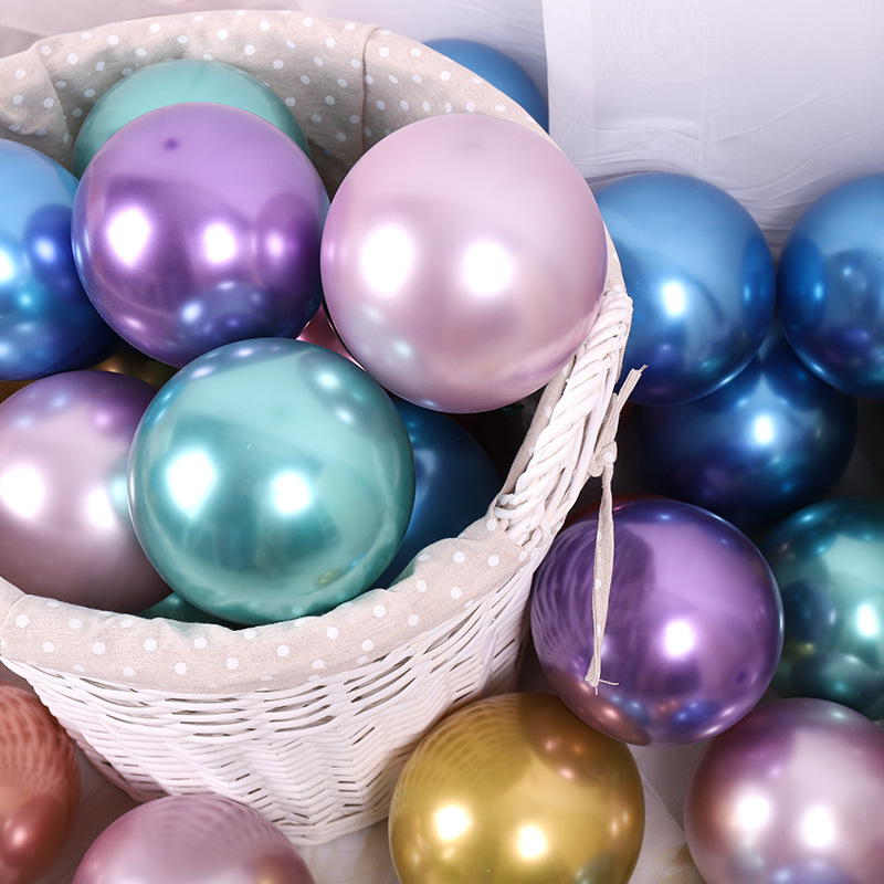 Shuai 'an 5-inch pearlescent metal chrome latex balloons for wedding and birthday decoration, wholesale from the manufacturer Application Scenario