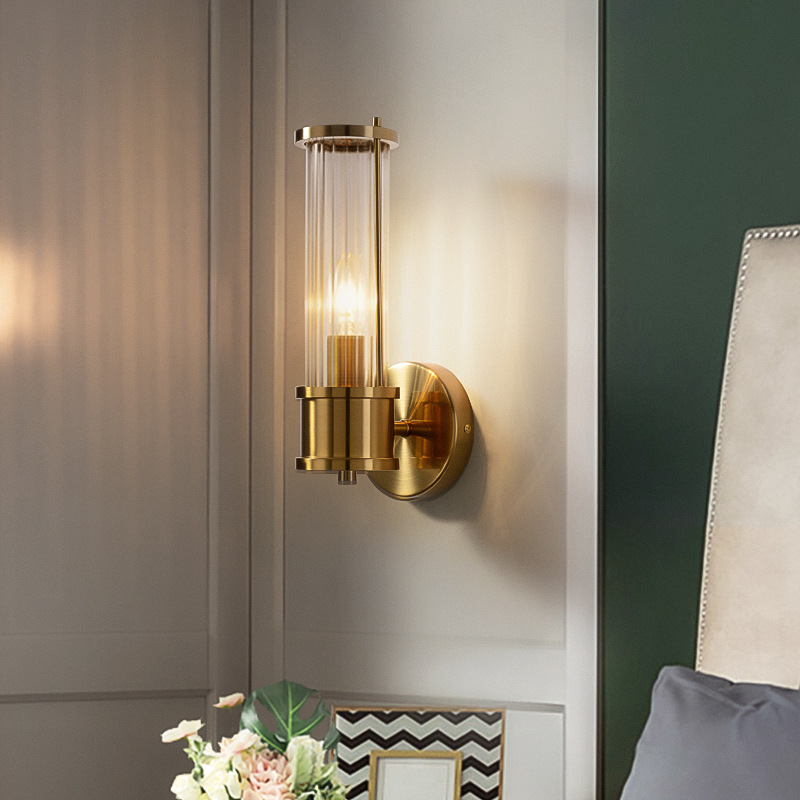 Nordic creative Internet celebrity bedroom bedside lamp, modern and simple corridor staircase wall background wall, high-end led wall lamp full figure