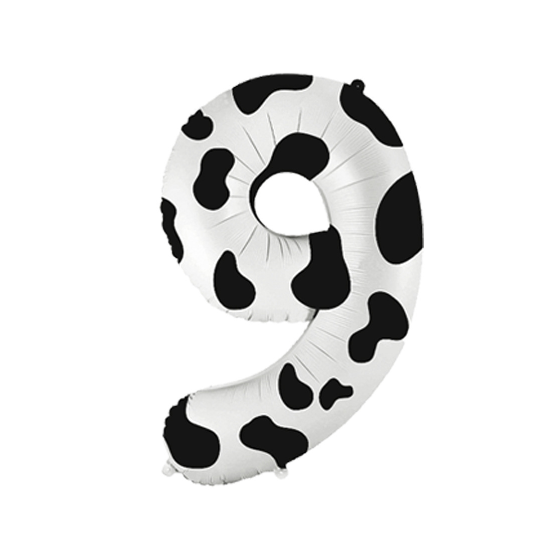 40 Inch Cow Print Digital Balloon Us Version Opalescent Aluminum Film Simple First Birthday Party Decoration Balloons Item Picture
