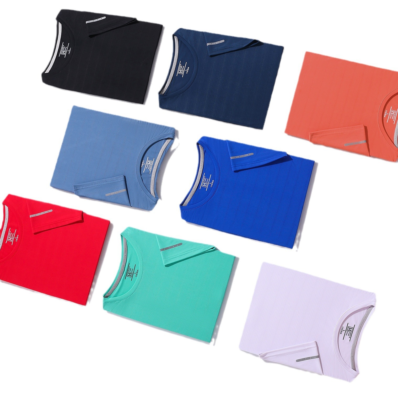 Summer sports Ice Silk Super Soft quick-drying short-sleeved round-neck T-shirt custom-made Marathon running outdoor sports cultural shirt Item Picture