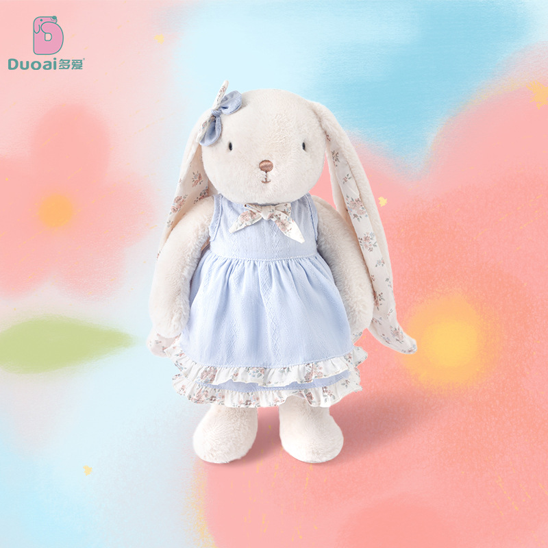 This is a cute and adorable new type of farm rabbit plush toy. It's a birthday gift and a lullaby doll for your best friend Specification image