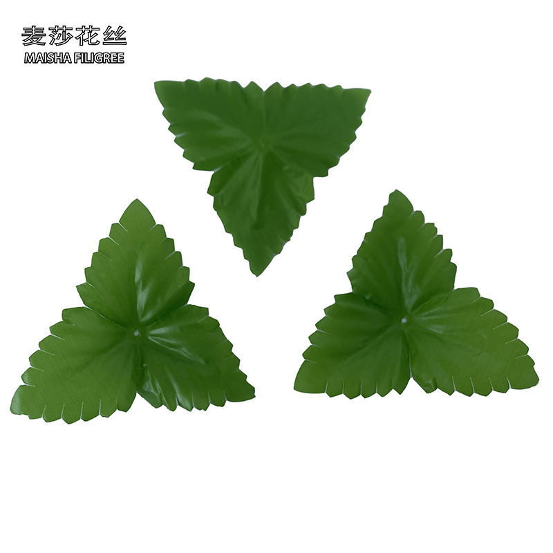 仿真花百搭叶子丝印叶子花托三角叶装饰配件仿生花卉详情11