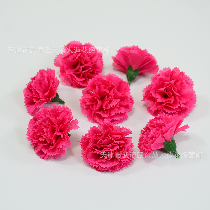 仿真花小康乃馨大托跨境热销假花头万寿菊花朵万圣节装饰绢花批发细节图
