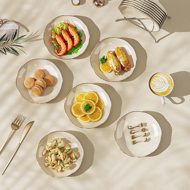 Light luxury dip dish bone spitting dish retro home snack snack small dish Senior plastic bone dish wholesale Application Scenario