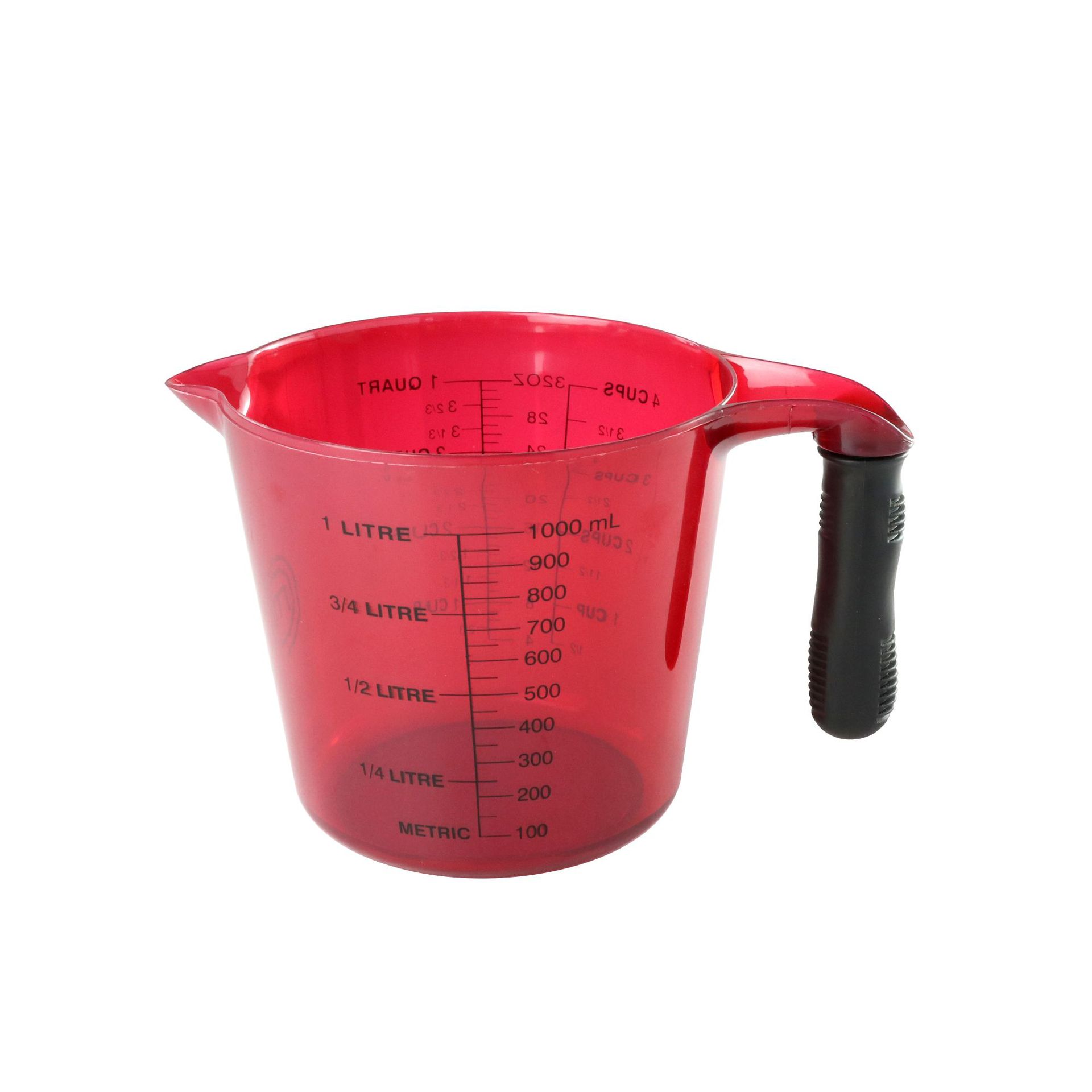 1000ML PS plastic measuring cup, plastic baking food-grade measuring cup, plastic graduated cup with anti-slip handle details Picture