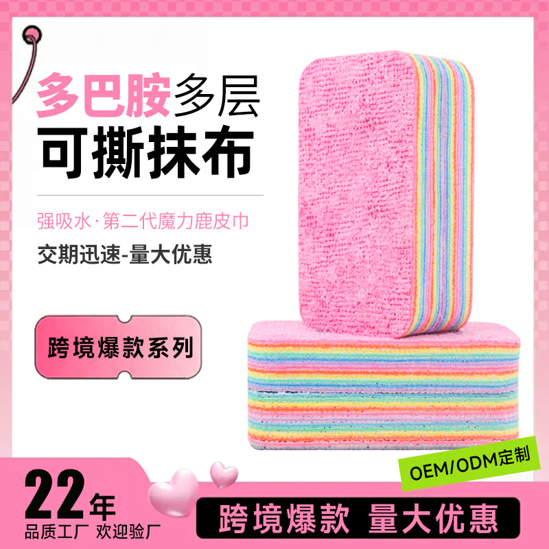 洗碗布洗碗巾/洗碗布百洁布/百洁布/抹布/洗碗布纯棉纱加厚细节图