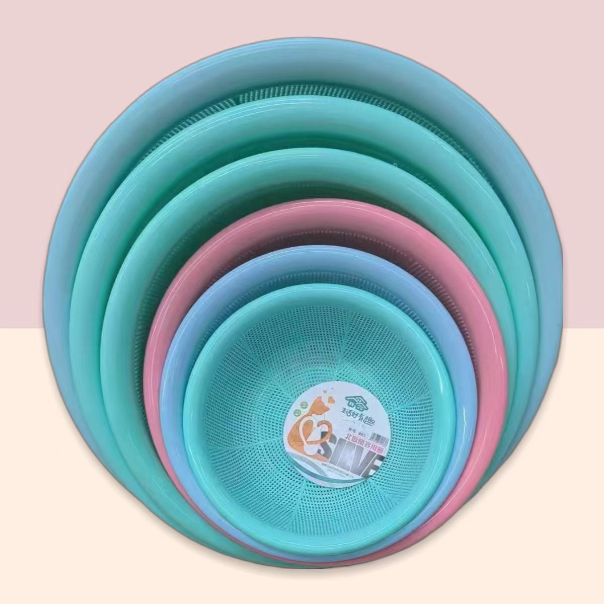 镂空沥水篮家用加厚洗菜篮厨房洗米筛淘米盆果蔬沥水盆批发