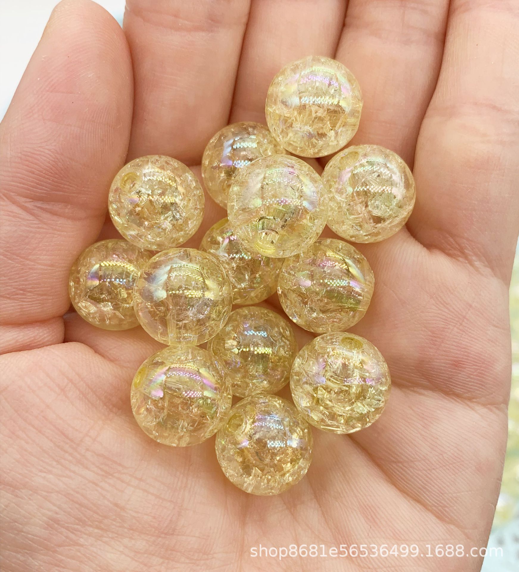 Acrylic beads, iridescent and dazzling burst beads, AB color cracked beads, diy handcrafted materials, stringing beads, scattering beads card 14 Application Scenario