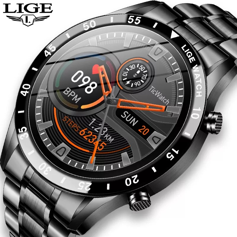 LIGE/ Bonwe multi-functional smartwatch, Bluetooth call, step counting, blood pressure and heart rate detection, waterproof watch