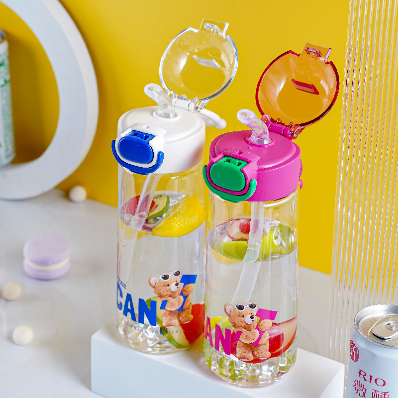 Hiler Dodge new portable portable children's water cup high appearance level cute cartoon anti-fall tritan plastic cup Application Scenario