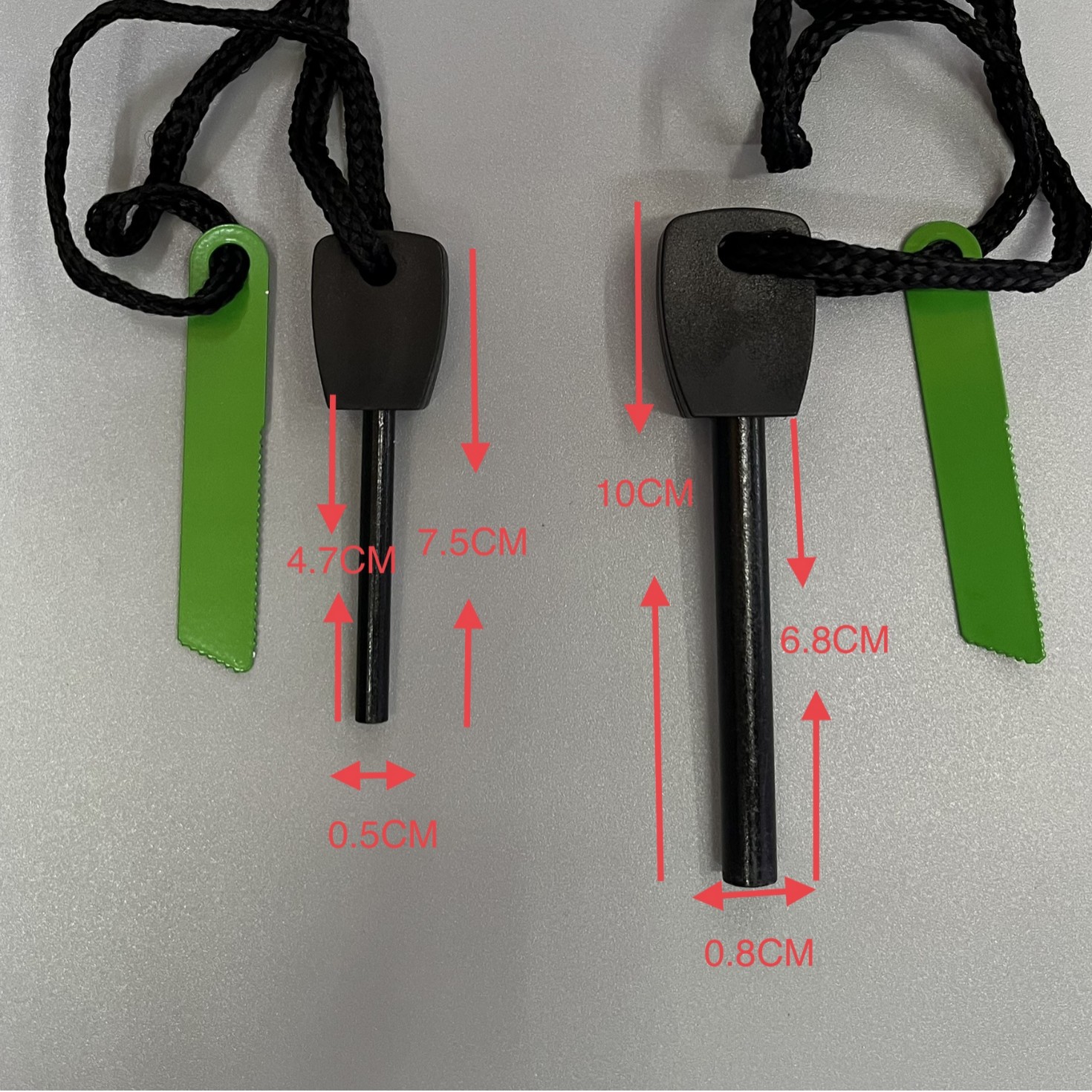 户外荒野引燃神器 打火石 打火棒 户外求生点火用 方便携带LM-8产品图