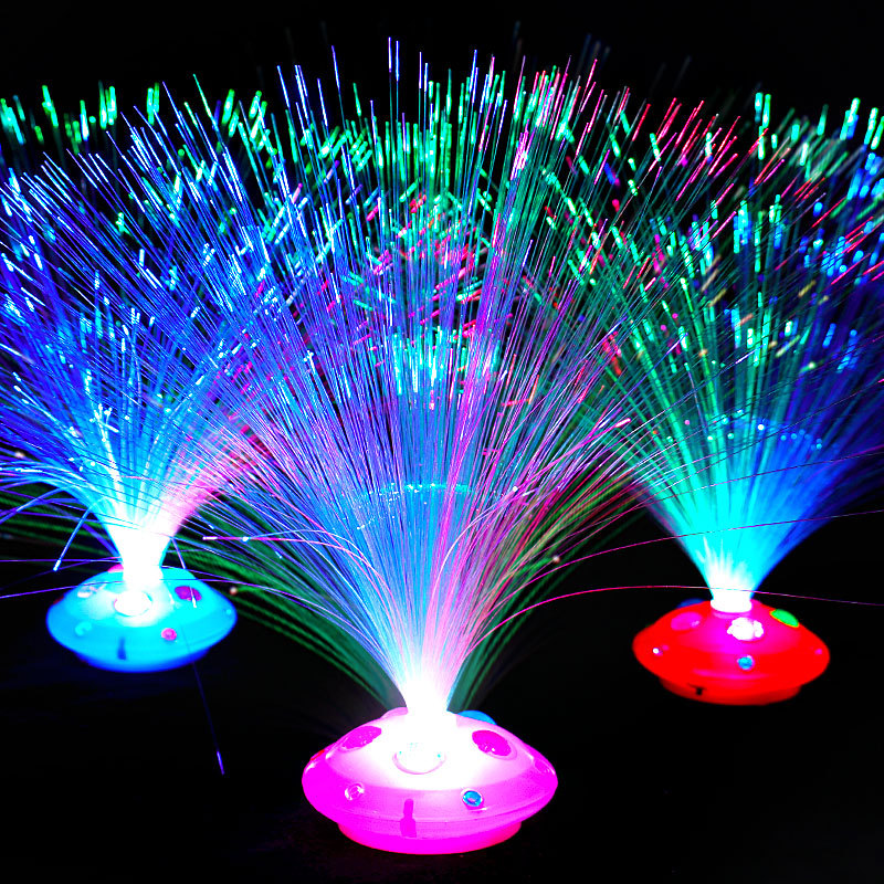 The three adjustable modes of the fiber optic lamp "Full Sky Star" and "Fiber Optic Flower" are selling well in wholesale from the night market toy manufacturer