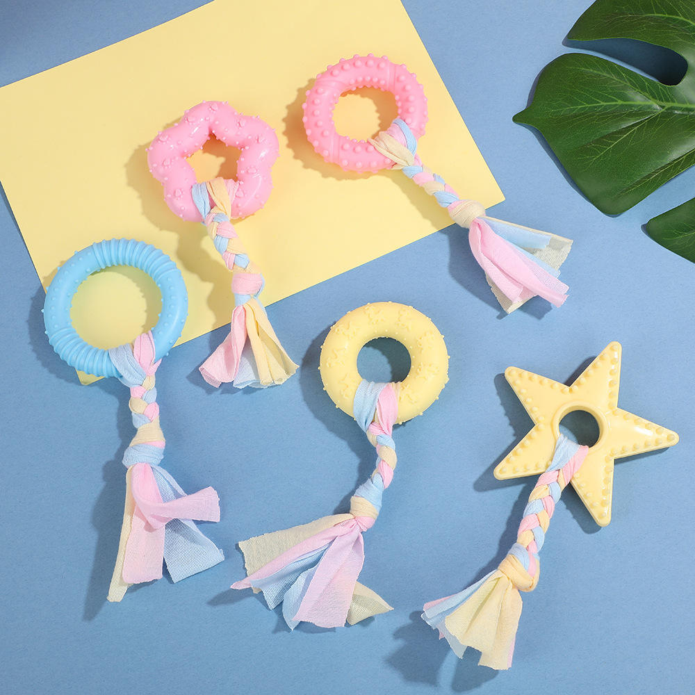 New dog toys, pet cotton knotted toys, fabric strips, durable teeth, durable bones, best-selling bone toy products Specification image