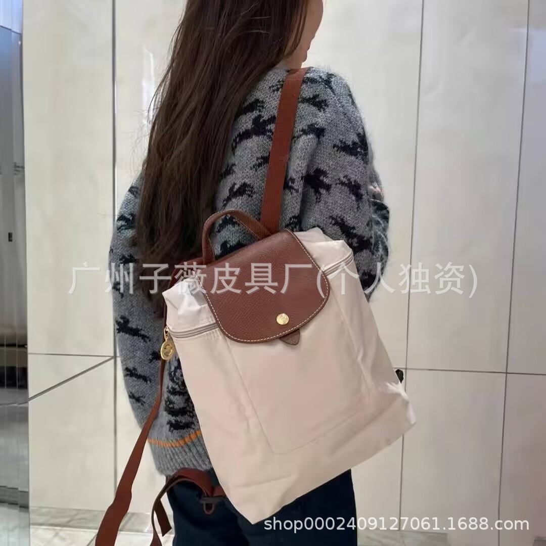 Longxiang backpack: High-quality, foldable, lightweight, large-capacity backpack, simple, fashionable, casual bag, student schoolbag details Picture