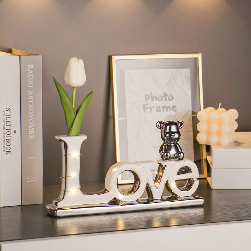 Entrance door door shoe cabinet key storage light luxury violence bear home living room TV cabinet wine cabinet decoration Specification drawing