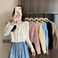 韩国新款早秋女装时尚针织开衫 纯色小众设计感上衣长袖毛衣外套图