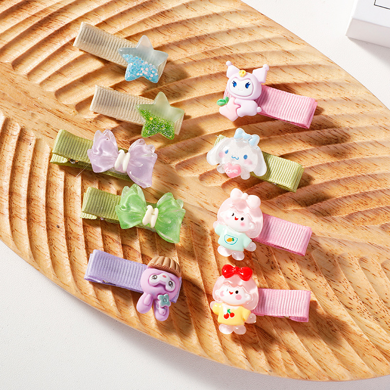 Children's Cartoon Hair Clip Spring And Summer Candy Color Hair Card Baby Hair Less South Korea 2023 New Bangs Clip Hair Accessories Application Scenario