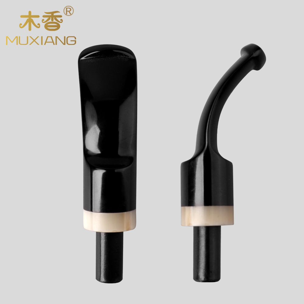 木香烟斗烟嘴白底实物图