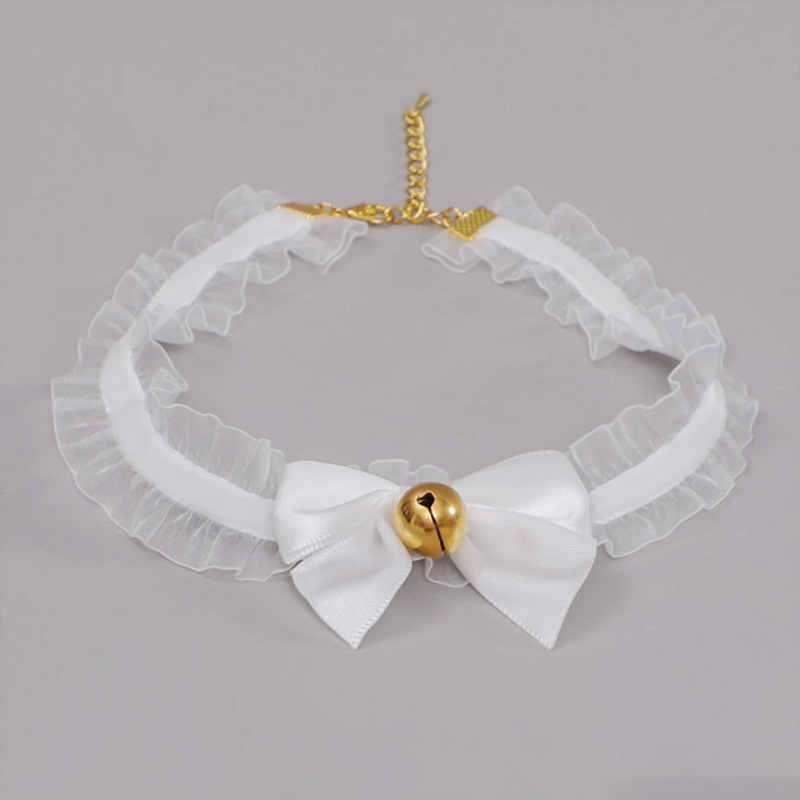 One-piece handcrafted Lolita neck bells, accessories, props, lace bows, bell collars, bow ties, all made by hand details Picture