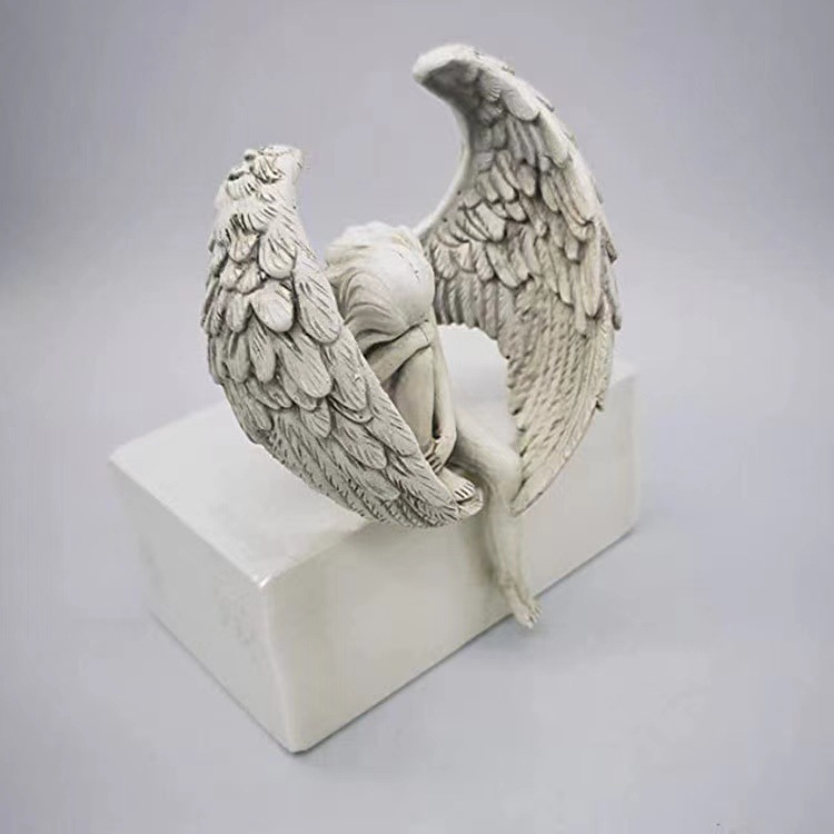 Cross-border home wall decoration statue leg angel decoration Nordic style staircase angel resin handicraft decoration Specification drawing