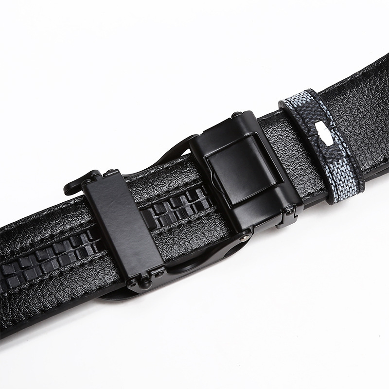 Wholesale of new cross-border belt men's trendy letter alloy automatic flag checkered business fashion belt Application Scenario