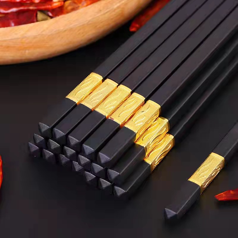 【 Zone 2-9 】【10 pairs 】 Chopsticks 100 yuan per box, 10 pairs of chopsticks, bagged chopsticks, black chopsticks, 10 pairs of chopsticks, 2 yuan supply Specification image
