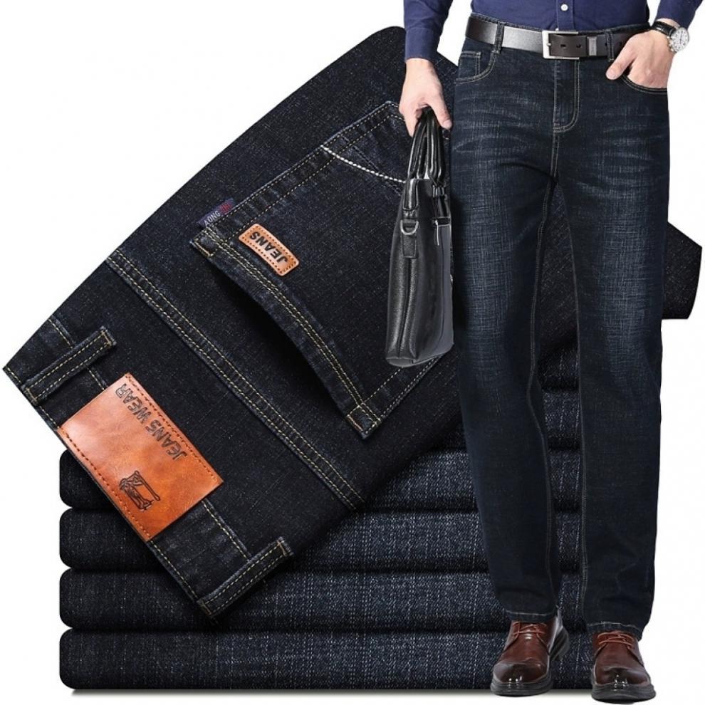 Long Trade Jeans Men's Summer Burst High Waist Straight Leg Loose Men's Jeans Trend Handsome Casual Pants Men's Wear details Picture