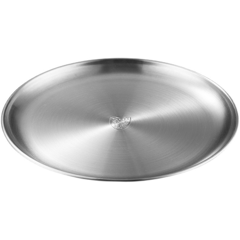 304 Stainless Steel Plate Korean Barbecue Plate Stainless Steel Plate Tray Steak Fruit Dessert Plate Bone Plate Plate Item Picture