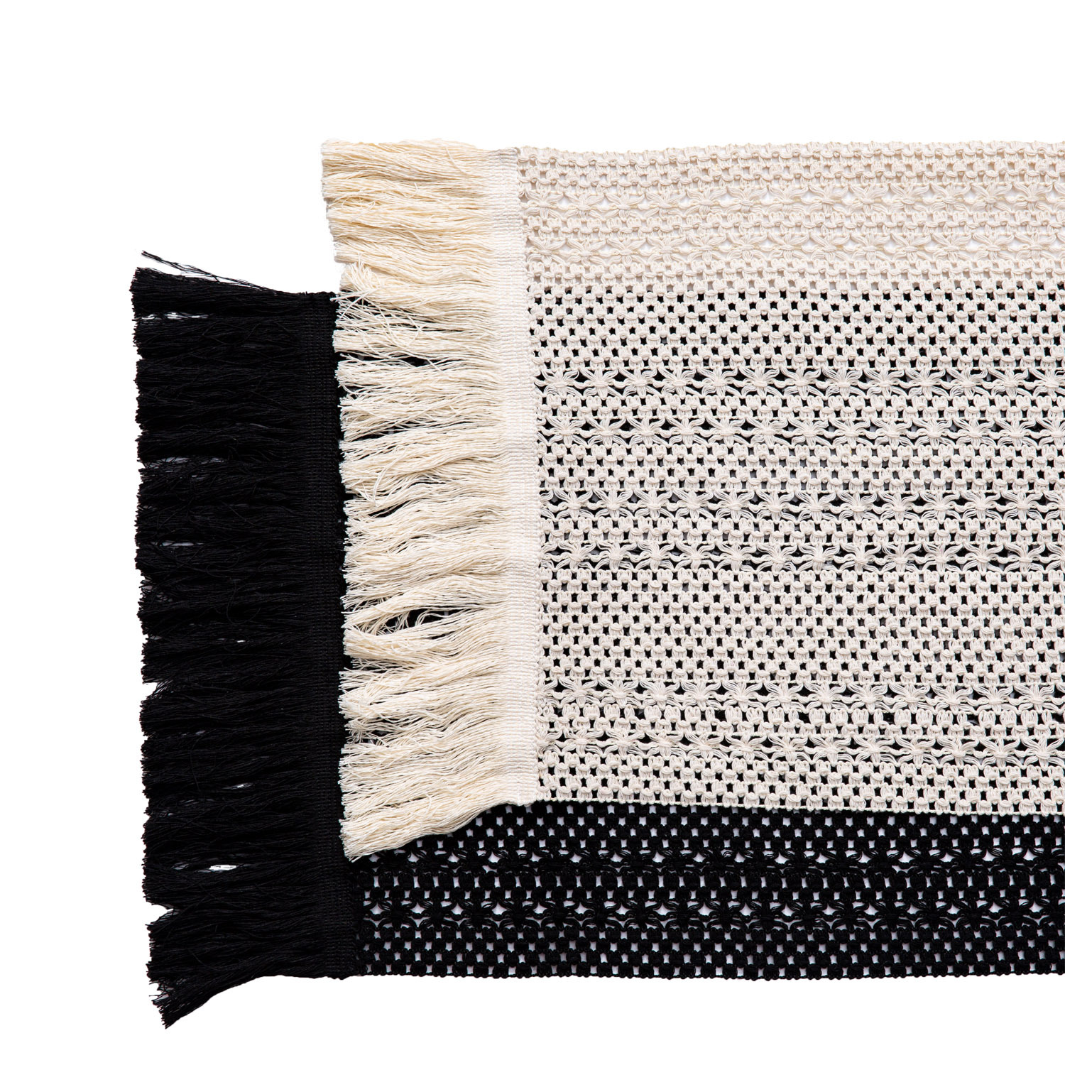 Wholesale of new cotton and linen tassel table flags, hollowed-out long strip tablecloths and covers, American holiday wedding decoration fabrics on Amazon Item Picture