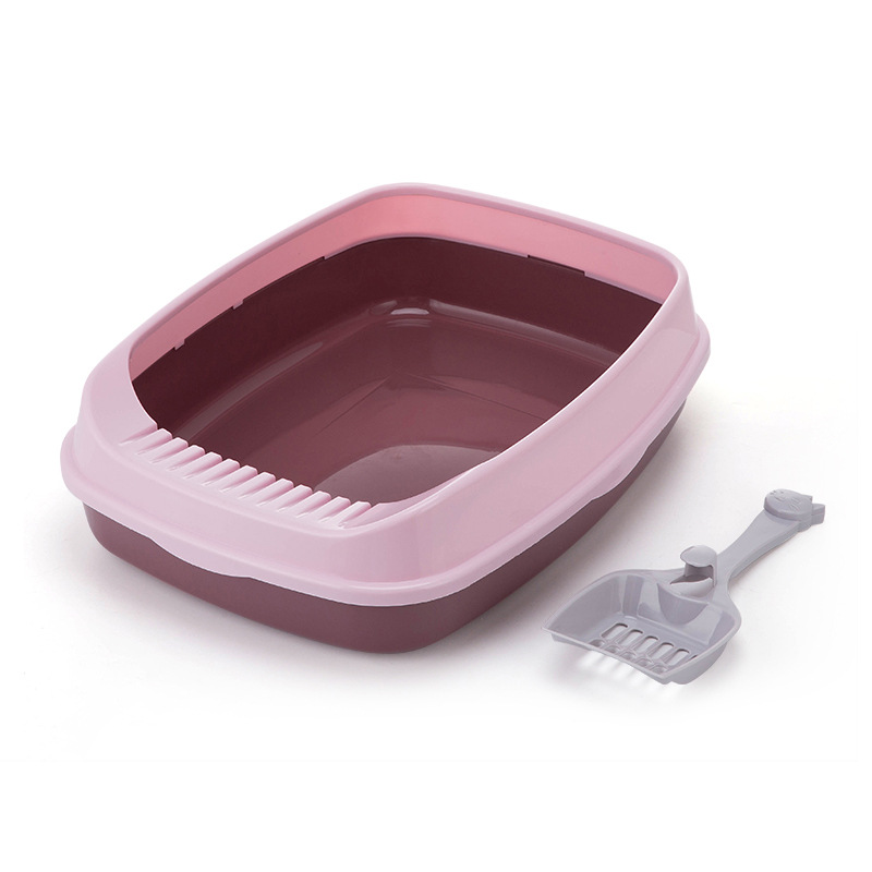 Cat bed, pet cat litter box, semi-enclosed cat litter box, top-entry cat toilet, plastic toilet, cat litter box, cat shovel delivery Item Picture