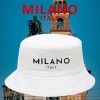 The new MLANO lettered fisherman's hat is simple, versatile and fashionable. It's a basin hat for men and women to go out in spring and summer. It's a double basin hat Specification image