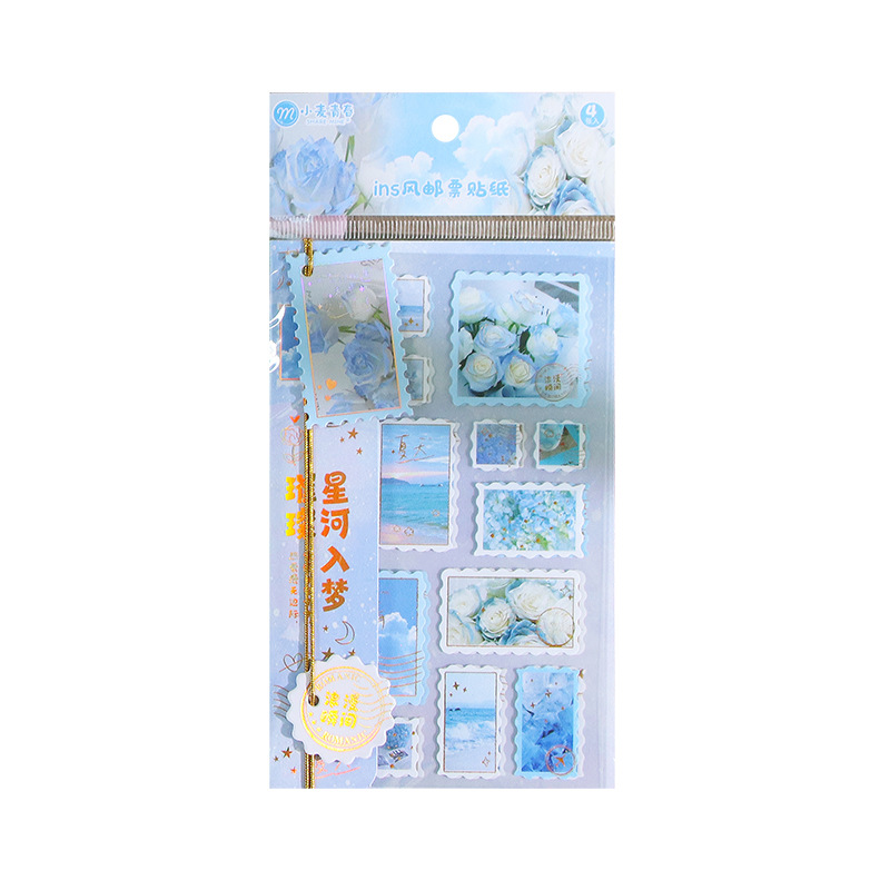 Wheat Youth stamp stickers Retro planner materials Flower Butterfly Ins-style stamp stickers Planner decorative stickers Item Picture